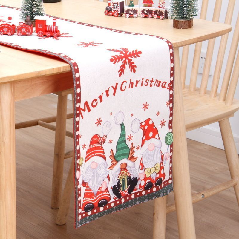 2Pcs Christmas Printed Table Runner 004