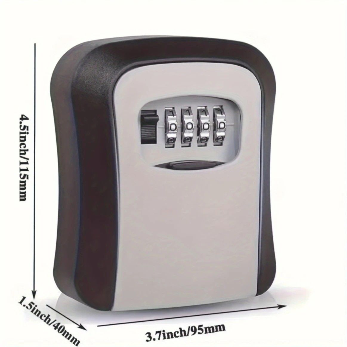 Household Wall-Mounted Key Box, Waterproof Secure Key Lockbox with Combination Lock, Large-Capacity Outdoor Key Safe for Storing Spare House Keys.BLACK