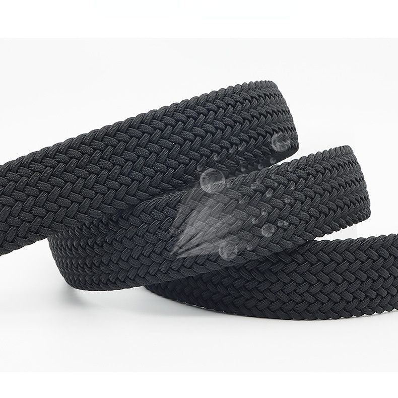 No-Hole Elastic Woven Belt, Unisex Comfortable and Versatile, Strong Elasticity Anti-Loosening, Breathable and Skin-Friendly No Sweating, Essential for Outdoor Sports and Daily Commute, A Casual Style Choice/Grey:L code