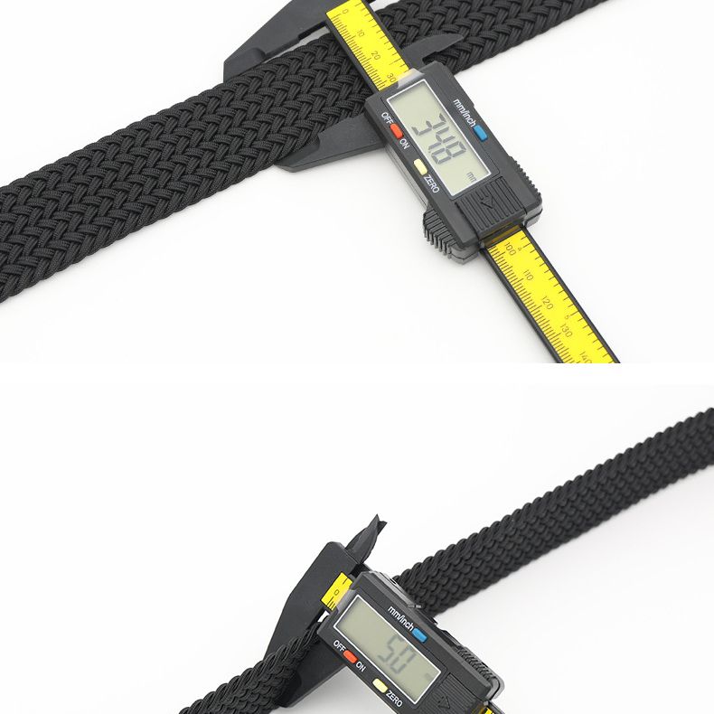 No-Hole Elastic Woven Belt, Unisex Comfortable and Versatile, Strong Elasticity Anti-Loosening, Breathable and Skin-Friendly No Sweating, Essential for Outdoor Sports and Daily Commute, A Casual Style Choice/Grey:L code