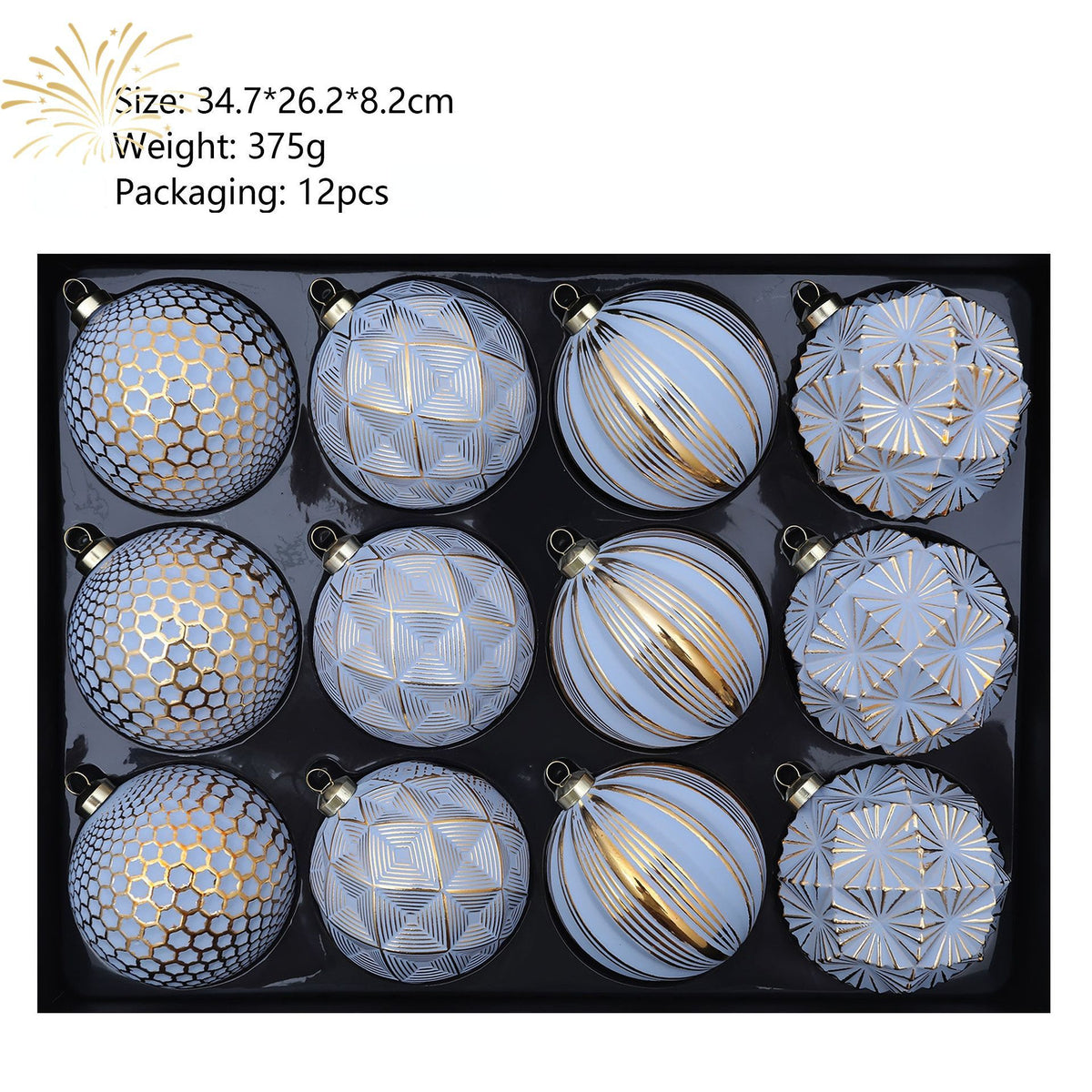 12-Piece Dopamine Christmas Ball Gift Set: 8cm polystyrene, shatterproof and durable, macaron-colored with painted gold foil textures, light luxury and healing, perfect for decorating Christmas trees and home ambiance./purple