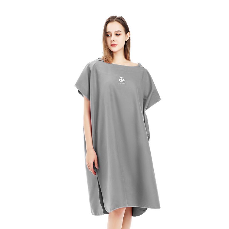 1pc Microfiber Quick-Dry Bathrobe with Storage Case, Changing Poncho for Bathroom, Surfing, Swimming, Beach, Lightweight & Compact, One Size, Portable Case.*blue