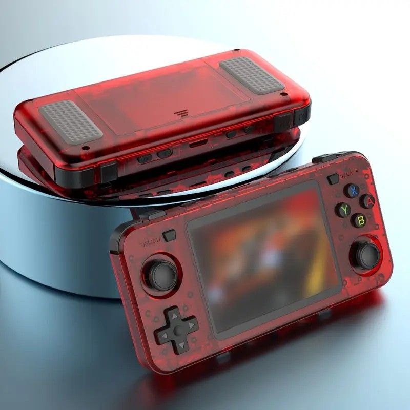 R36H Retro Game Console 128G Handheld with 23 Emulators, Linux System, 3.5-inch IPS Screen, 640×480 Resolution, USB Charging, Ultra-Long Battery Life, Perfect Gift for Friends.RED