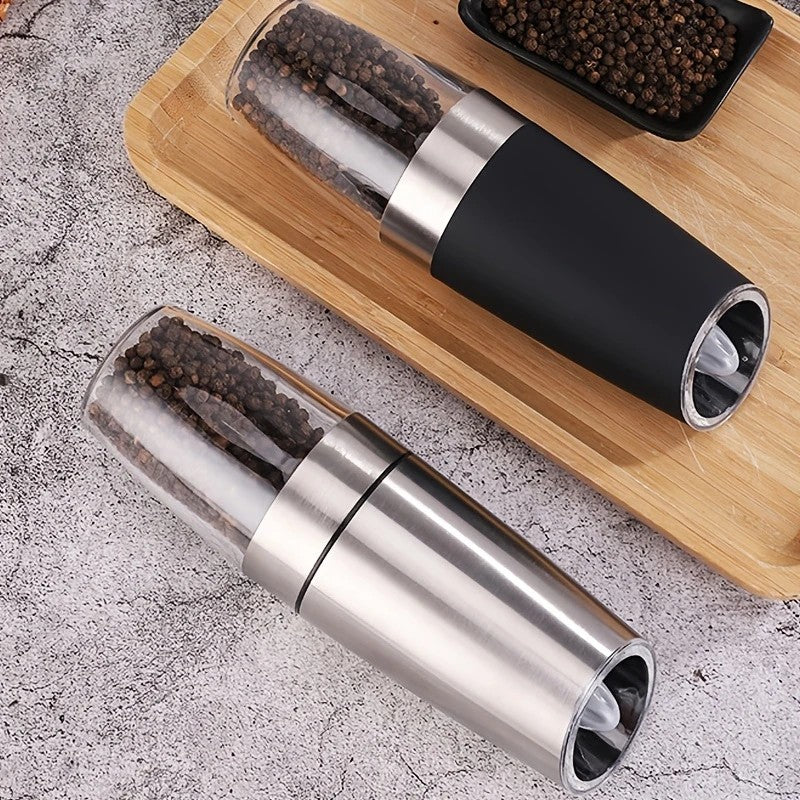 Black Gravity - sensing, grind with tilting —— Intelligent Pepper Grinder, adjust grind fineness freely for seasoning