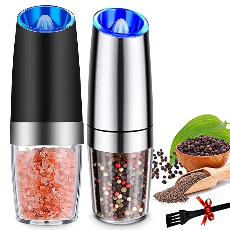 Black Gravity - sensing, grind with tilting —— Intelligent Pepper Grinder, adjust grind fineness freely for seasoning