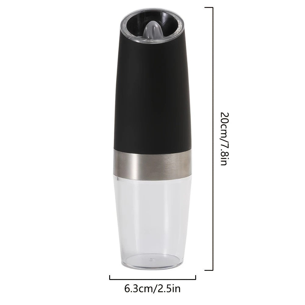 Black Gravity - sensing, grind with tilting —— Intelligent Pepper Grinder, adjust grind fineness freely for seasoning