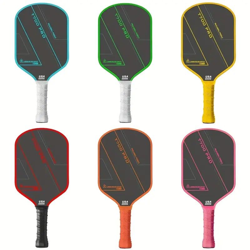1PCS T700 PRO Carbon Fiber Pickleball Paddle: 8.0oz Lightweight Wide Body Control Paddle for Beginners & Seniors(BLUE)