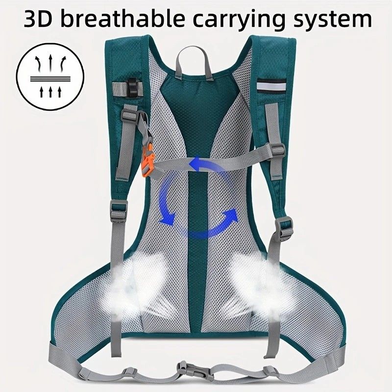 Lightweight Trail Running Hydration Backpack, Cycling Hiking Mountaineering Backpack, Night-Reflective Breathable Design(BLACK)