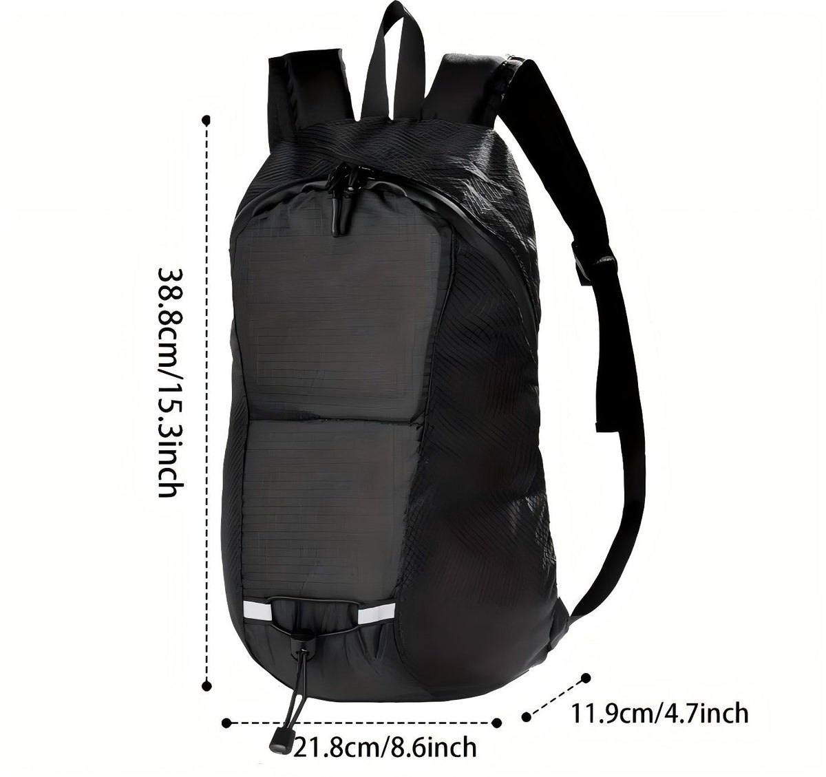 15L Backpack with USB Charging & Smart LED Turn Signals, Waterproof Cycling Commuter Daypack, Lightweight Nylon, Safety Reflective(black)