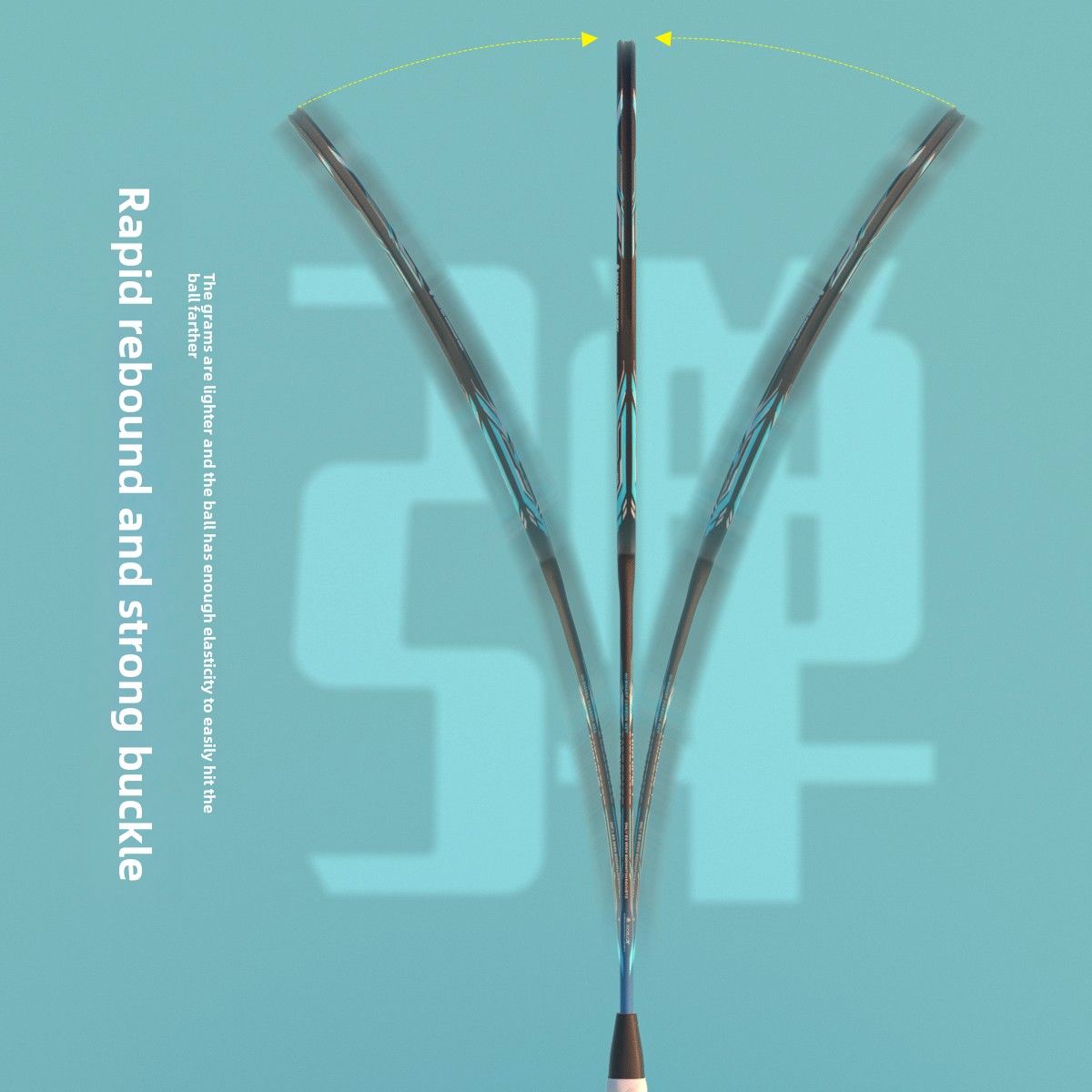 ESPER Explorer Fifth Generation Badminton Racket 58g 9U Full Carbon Fiber All-Around Fish Scale Shaft Double-Wall Inner Foaming Professional Match Training Racket(Phantom blue)