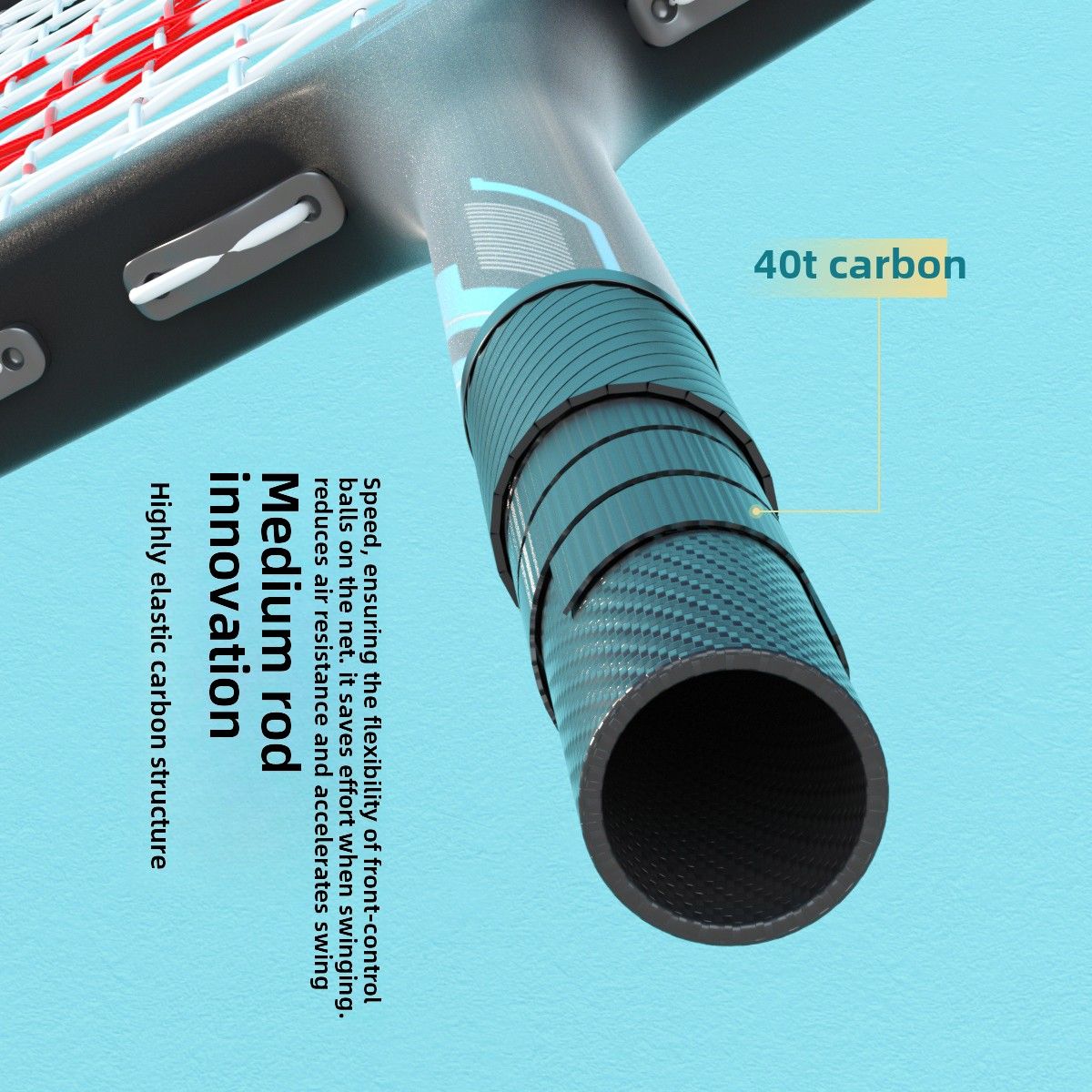 ESPER Explorer Fifth Generation Badminton Racket 58g 9U Full Carbon Fiber All-Around Fish Scale Shaft Double-Wall Inner Foaming Professional Match Training Racket(Phantom blue)