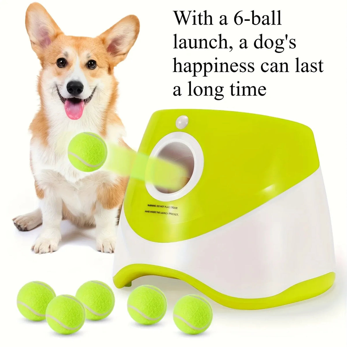Automatic Pet Ball Launcher Toy with 3 Smart Launch Modes, Built-in Li-ion Battery & USB Charging, Long Battery Life, Indoor/Outdoor Use, Perfect Interactive Training Toy for Small and Medium Dogsļ¼orange)