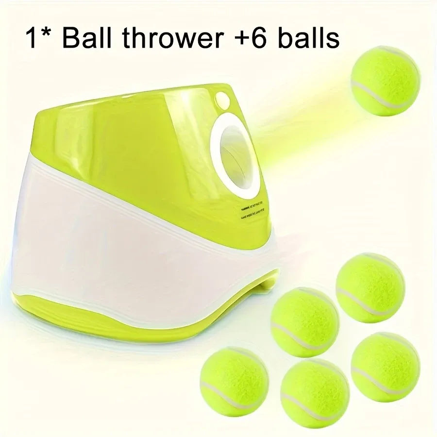 Automatic Pet Ball Launcher Toy with 3 Smart Launch Modes, Built-in Li-ion Battery & USB Charging, Long Battery Life, Indoor/Outdoor Use, Perfect Interactive Training Toy for Small and Medium Dogsļ¼orange)