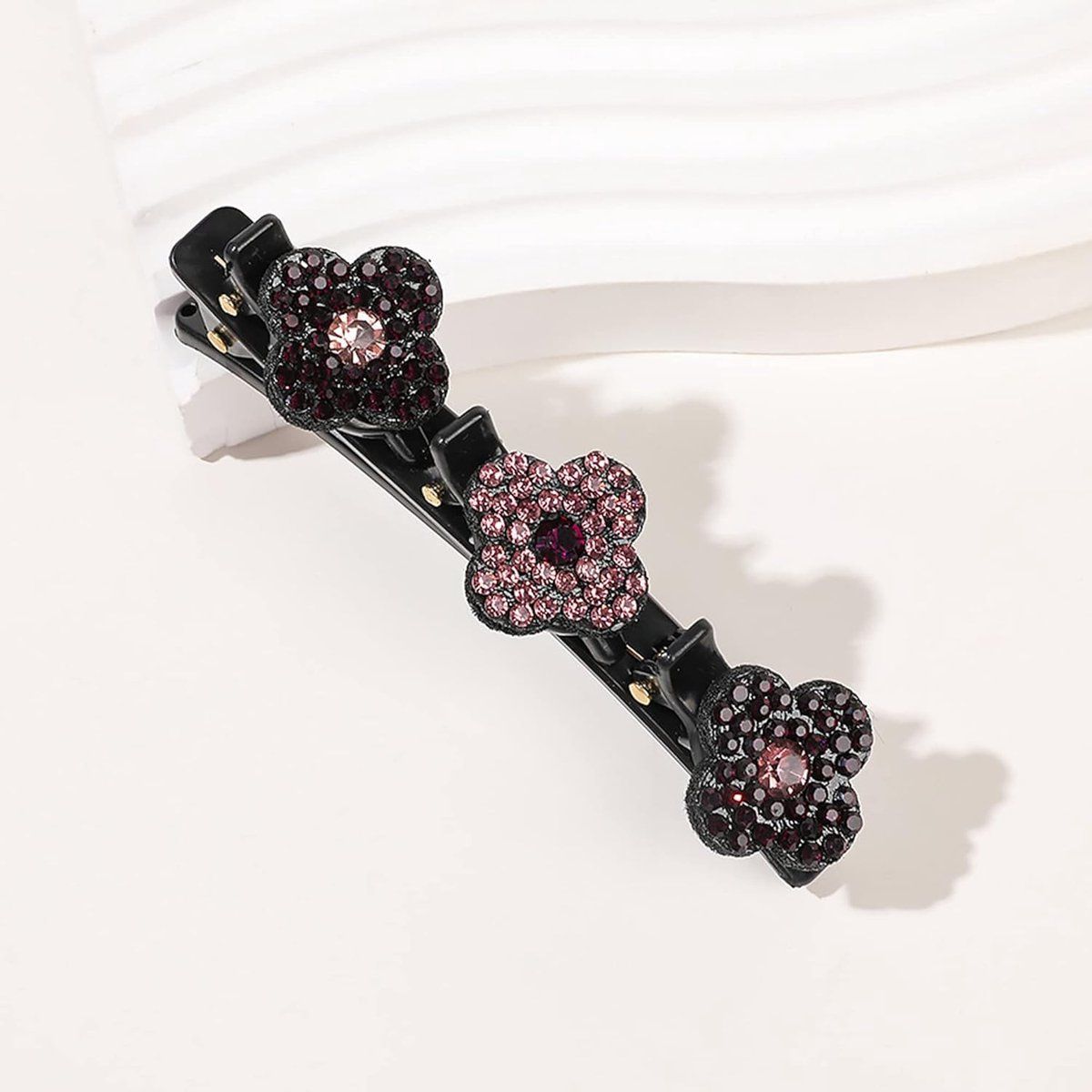 4 Piece Four Leaf Clover Braided Hairpin Set for Women and Girls