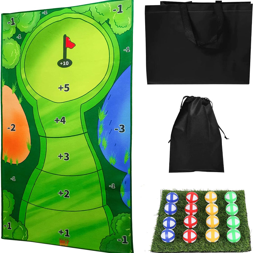 Casual Golf Game Set, 0.8x1.5M Golf Hitting Mat