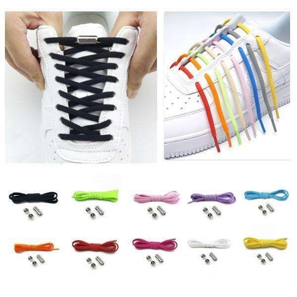 Elastic shoelaces no-tie, 1 pair light purple, one size