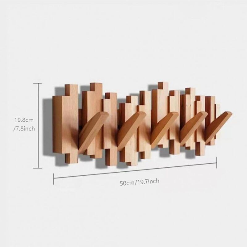 Modern Wall Mounted Coat Rack, Solid Wood Corner Hanger for Bedroom Wall Mounted Household Coat Rack Cloakroom Furniture Shelf Frame Wardrobe Clothes