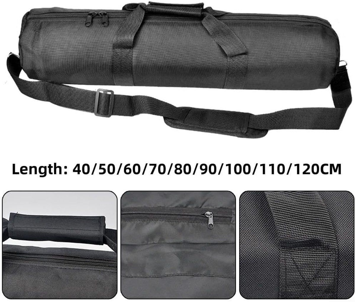 Padded Tripod Carry Bag with Shoulder Strap for Light Stands Monopods Softboxes and Photography Accessories, 70 x 13 cm, Black