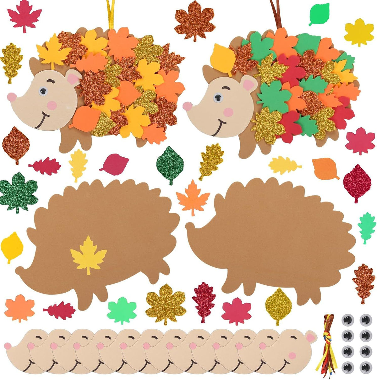 12 Pack Halloween Craft Kit for Kids, Make Your Own Halloween Foam Stickers DIY Arts and Crafts for Boys Girls, Halloween Party Supplies Decoration