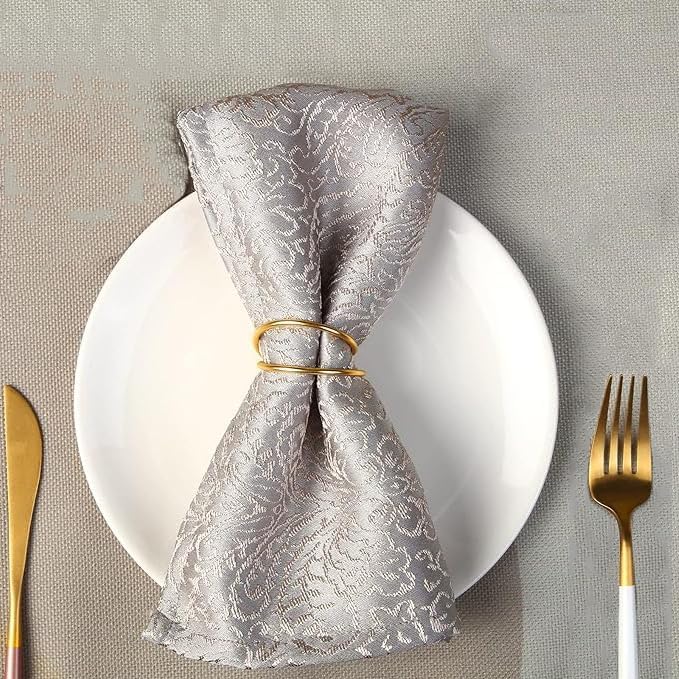 Gold Napkin Rings-12 PCS l Spiral Napkin Rings(Spiral) Napkin Holders Buckles for Family Dinner, Wedding, Party,Table Decorations