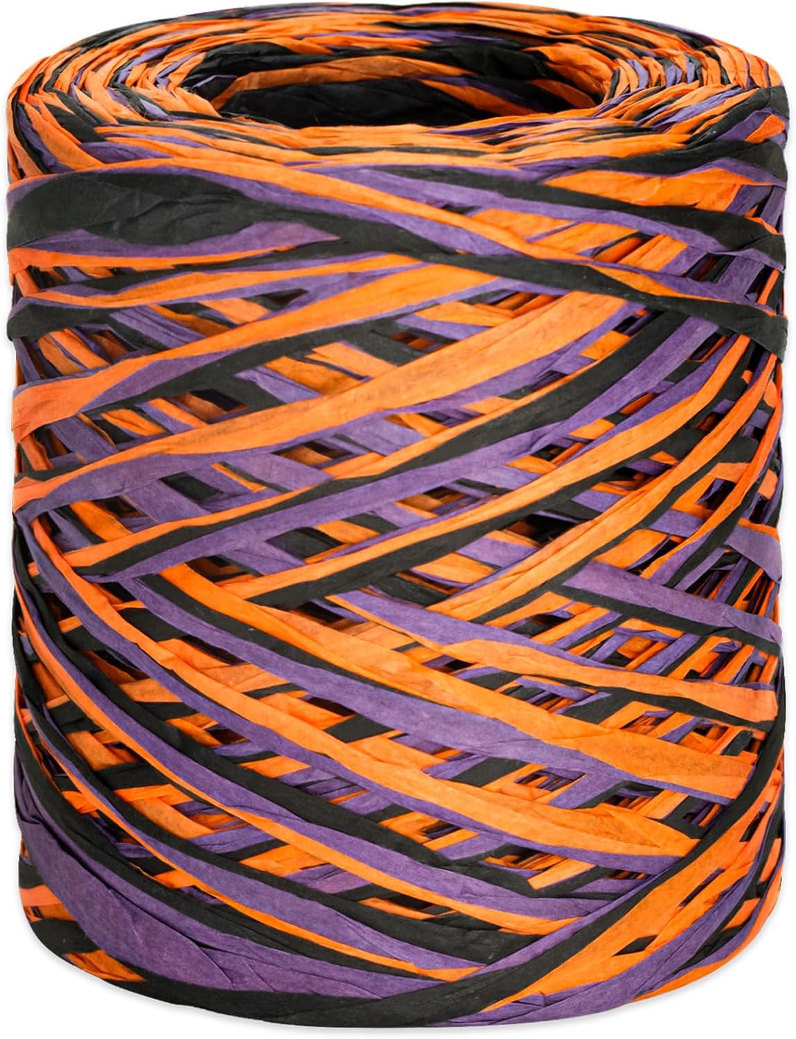 Halloween Raffia Ribbon 525 Feet Orange Black Purple Raffia Ribbon Colored Raffia Paper Ribbon Gift Wrapping Raffia Ribbon Packing Paper Craft Ribbon for Crafts Gift Wrapping Halloween Decor