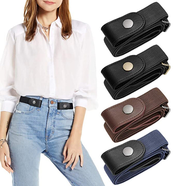 2 Pairs Elastic Belts Adjustable Unisex Waist Belts for Men and Women