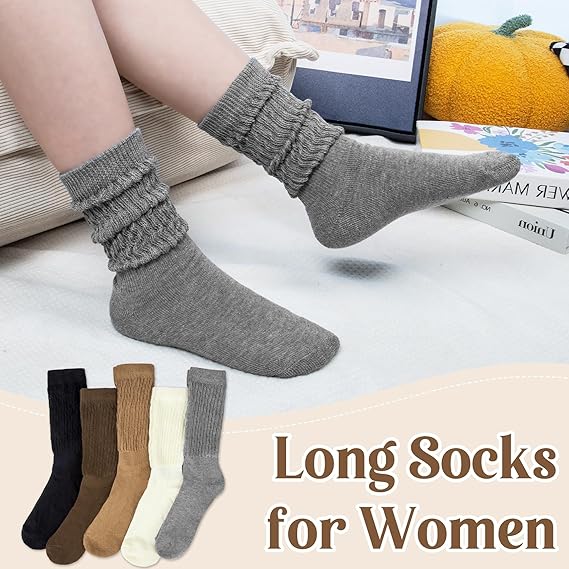 5 Pairs Women's Sports Socks Hard Wearing Comfortable Breathable Athletic Socks