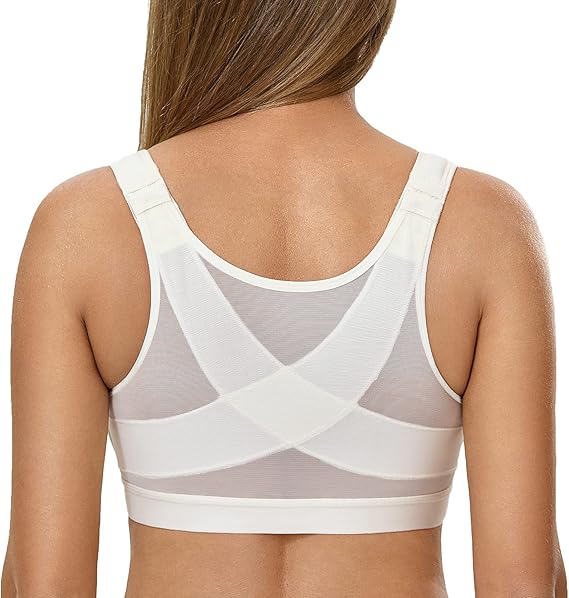 Women's Wireless Bra White Size L 1 Piece