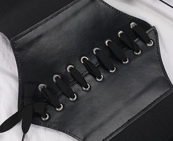 Women's Waist Cincher Corset Belt - 83cm Size M Black - Adjustable Slimming Body Shaper