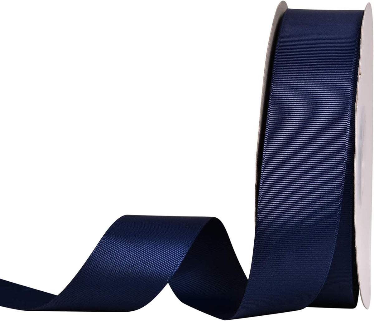 Navy Grosgrain Ribbon, 1 1/2 Inch 50 Yards, Great for Crafts Bows Flower Bouquet Wedding Home Decor Gift Wrapping