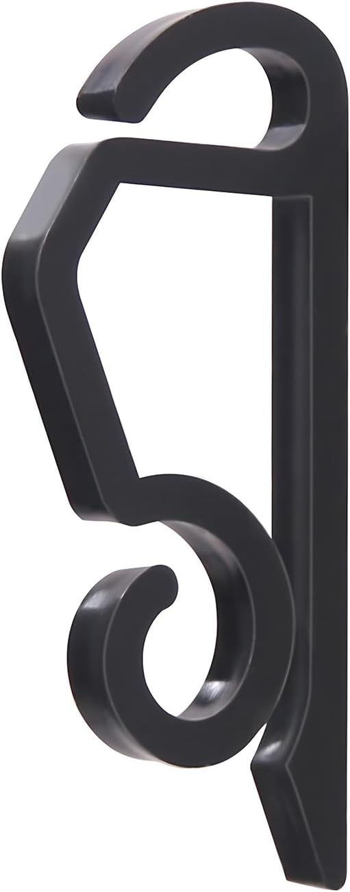 Christmas Light Clips Outdoor - 200 Pcs Holiday Lights Clip Plastic Gutter Hooks Outside Xmas Light Hangers for Hanging Christmas Halloween Decor (Black)