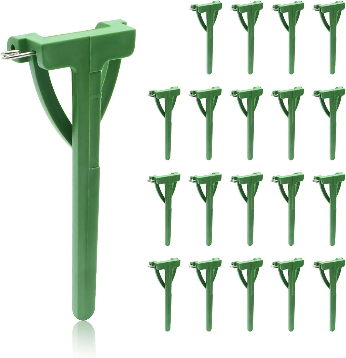20Pcs Boutonniere Pins,Plastic Corsage Clips T-Shaped Floral Fasteners for Weddings,Proms & Events - Fabric-Safe Wedding Boutonniere Holders for Flowers,Birthday,Festivals(Green)
