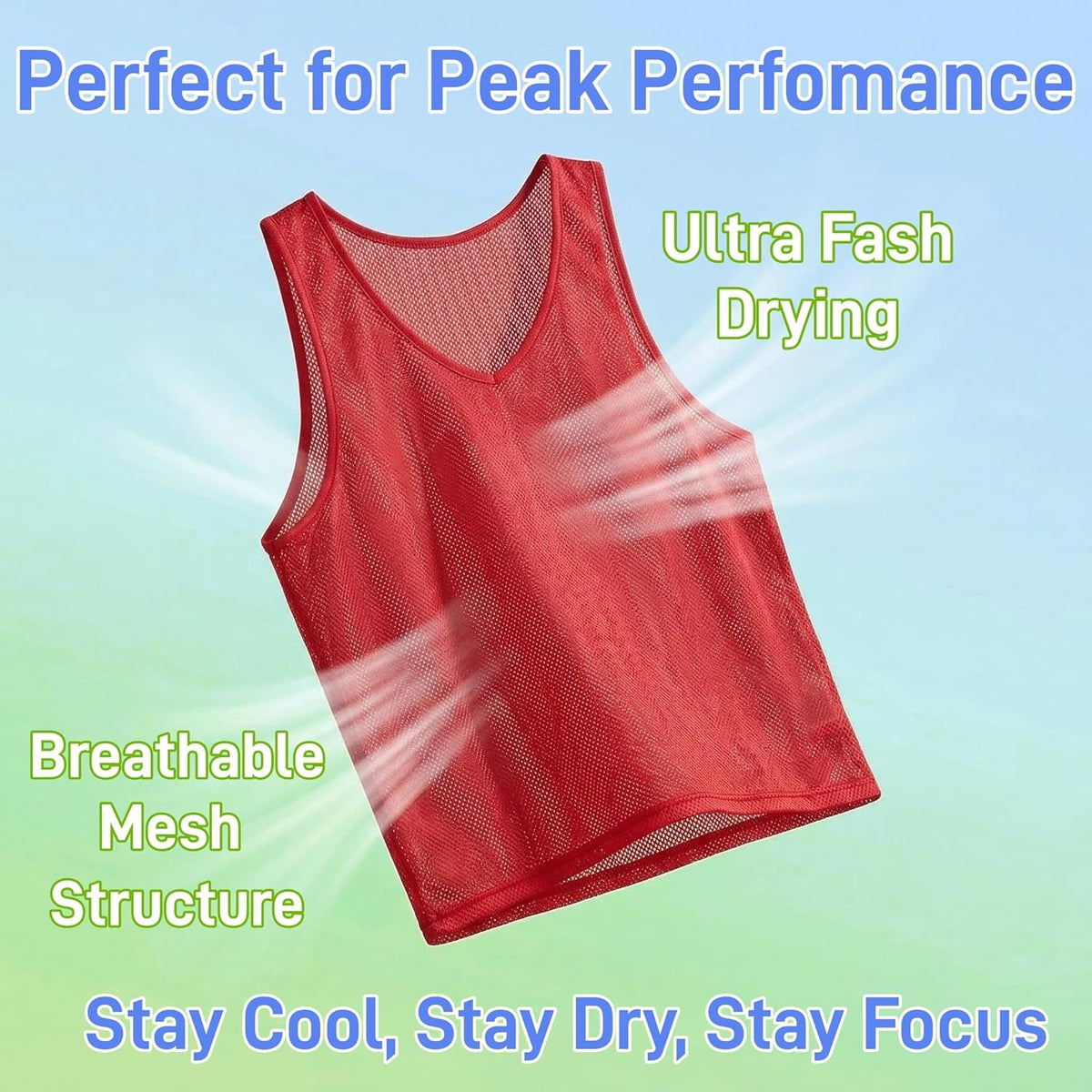 18 Pack Pinnies for Adults, Quick Dry Basketball Practice Jersey, Breathable Mesh Scrimmage Vest Youth Soccer Football Volleyball, 3 Colors