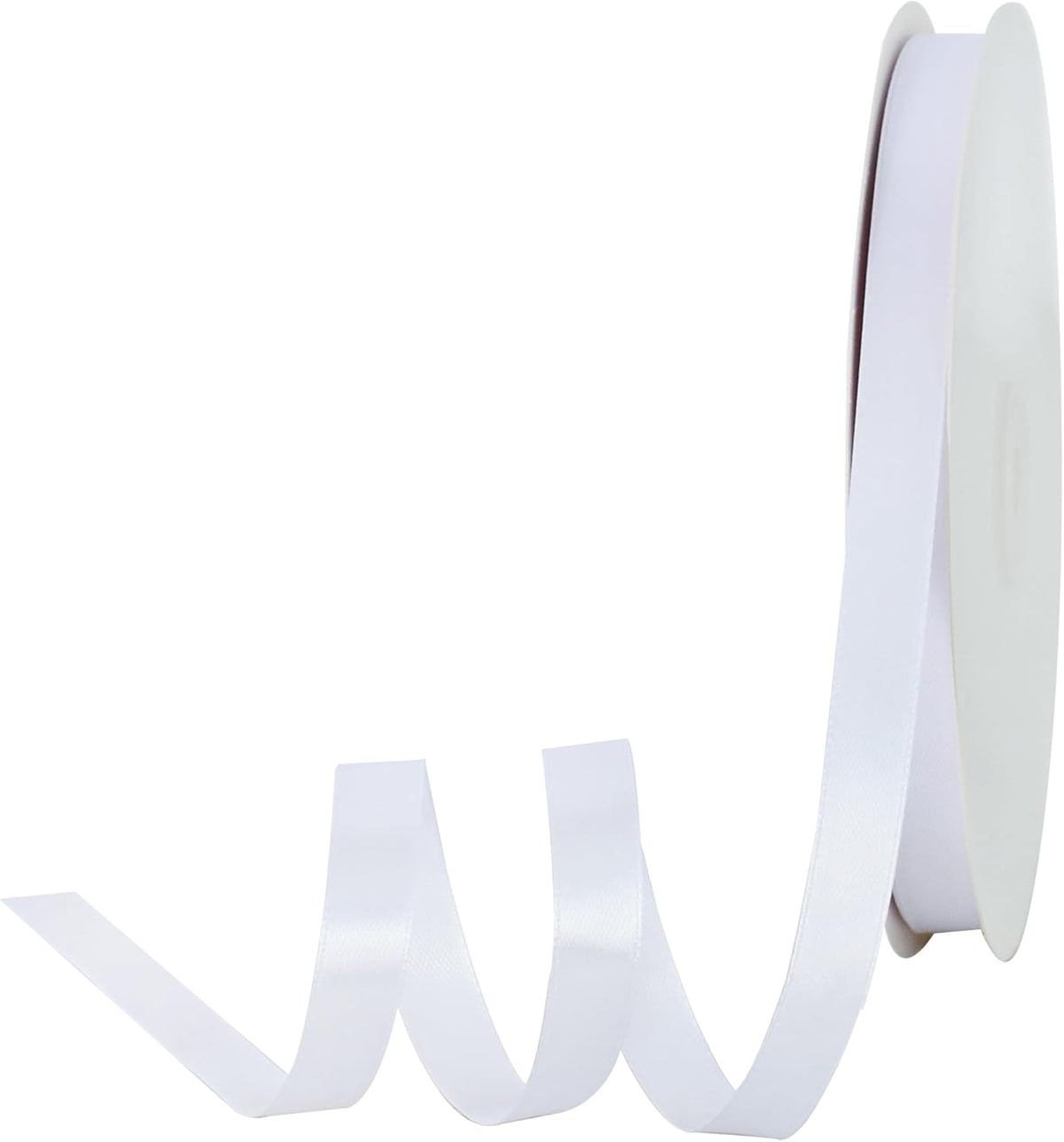 1/2 Inch x 100yds White Satin Ribbon Thin Solid Fabric Ribbons for Invitation Gift Wrapping, Bows Craft Making, Floral Bouquets, Valentine's Day Wedding Party Decoration