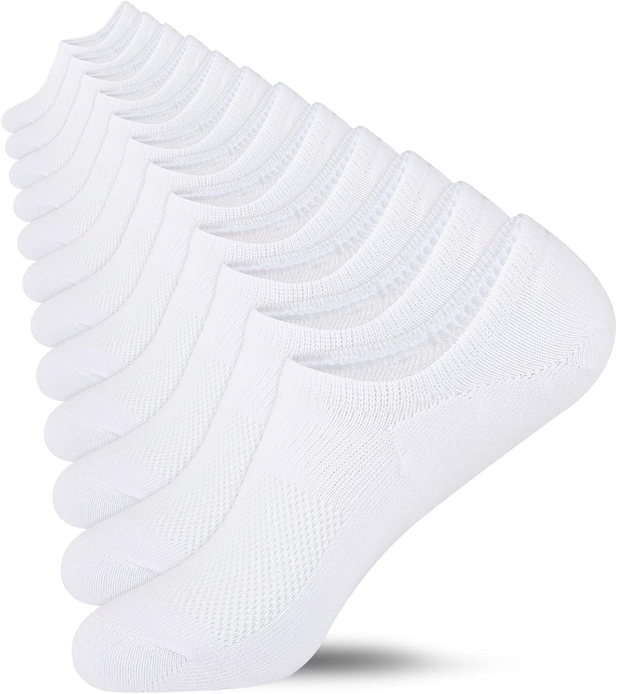 No Show Socks Womens Cotton Low Cut Non Slip Casual Socks Invisible Flat Boat Liner Socks (6/9 Pairs)