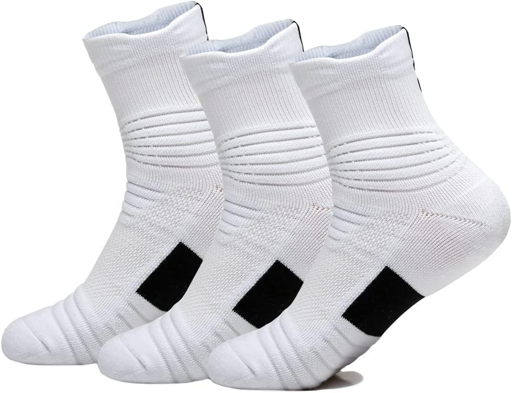 Basketball Socks Cushioned Thick Hiking Cycling Athletic Crew Socks for Men Women Boy