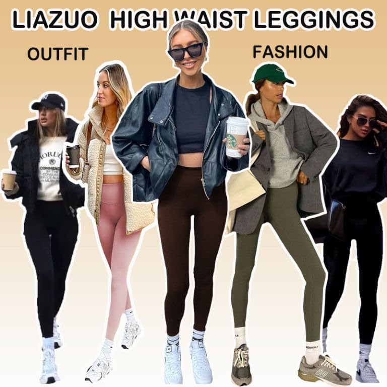 Leggings for Women - High Waisted Tummy Control Butt Lifting Soft No See Through Workout Yoga Pants Running Tights