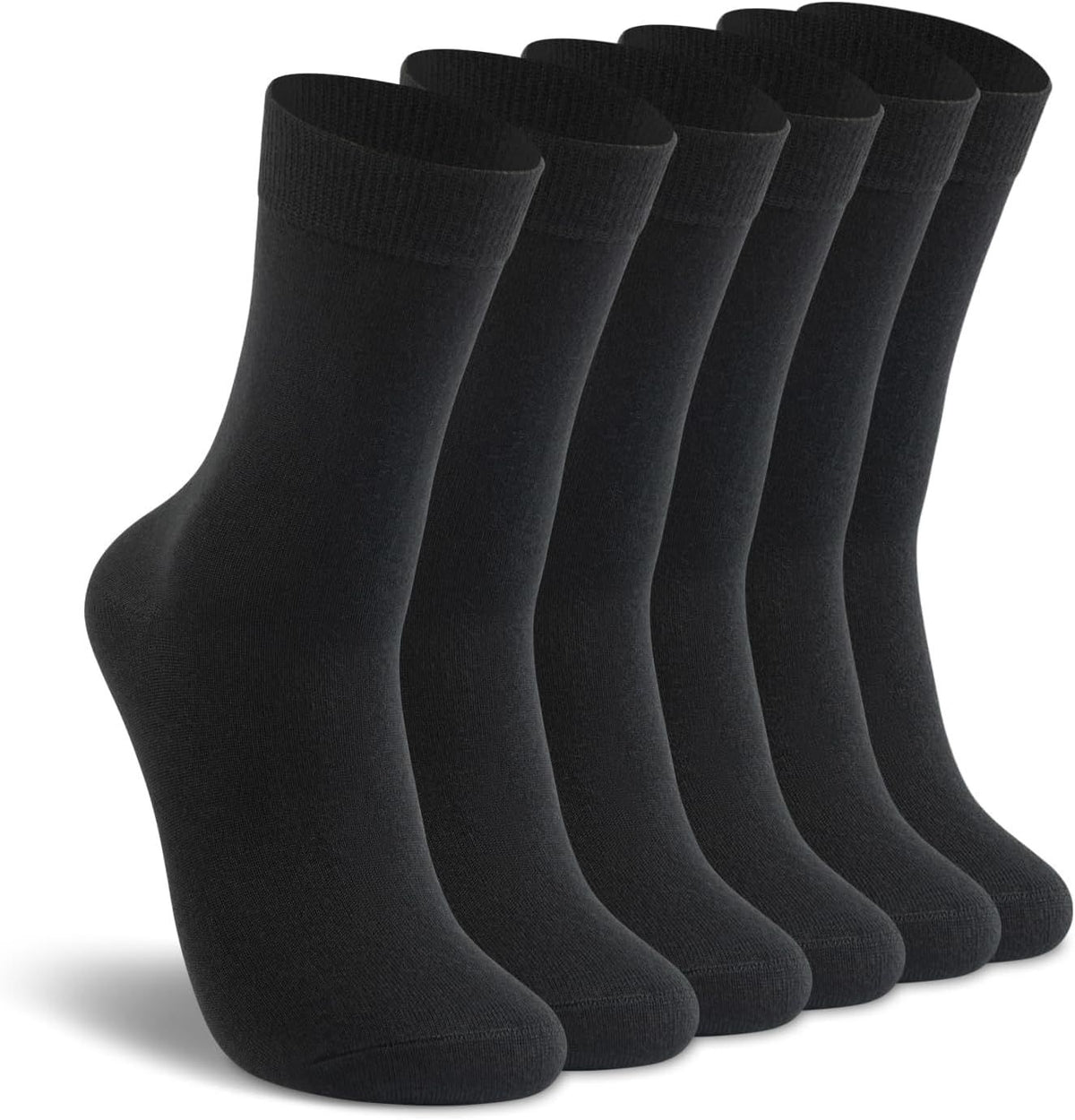 Women's Thin Merino Wool Socks, Multi Colors Soft Dress Socks,Warm Breathable Crew Casual Socks 3/6 Pairs Pack