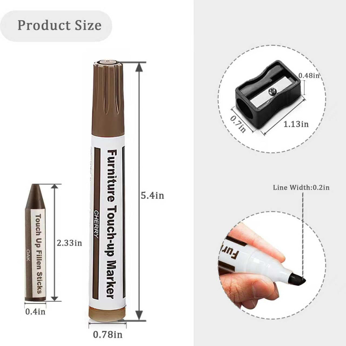Wooden urniture loor Scratch Repair Markers and Wax Sticks or Stains, Scratches, Wood loors, Tables, Desks, Carpenters, Bedposts, Touch Ups, and Cover Ups (Set o 13)