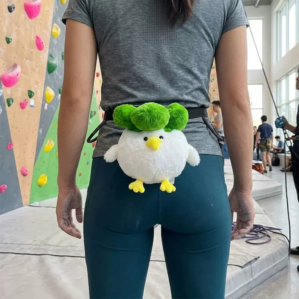 Vegetable Chicken Chalk Bag Rock Climbing Chalk Bag Suitable Bouldering Gym Indoor & Outdoor Climbing with Adjustable Belt