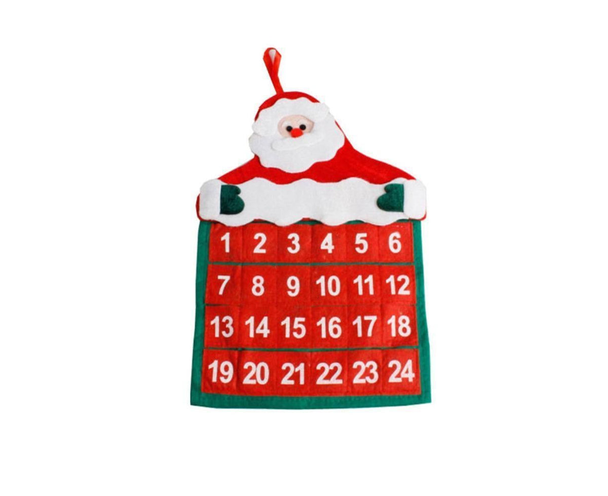 Non-woven Hanging Christmas Advent Charm Calendar Bag-Smiley Jewelry