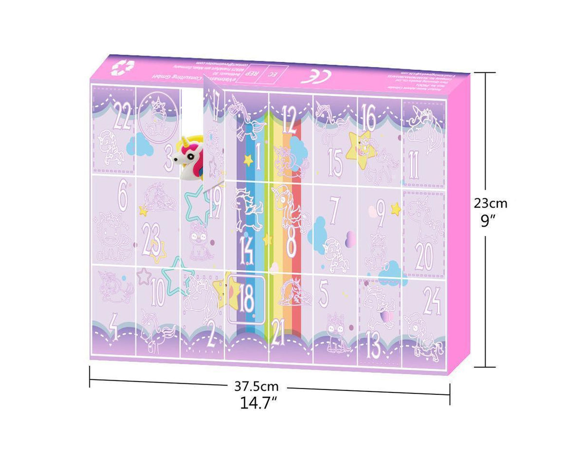 Christmas Countdown Calendar 24Pcs Hair Accessories Cartoon Hair Clips Bracelets Christmas Advent Calendar Party Favors Classroom Prizes