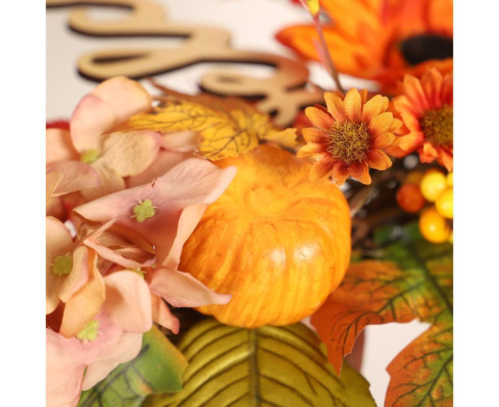 45cm Fall Wreath - Thanksgiving Wreath, Artificial Fall Garland, Welcome Wreath Decorations