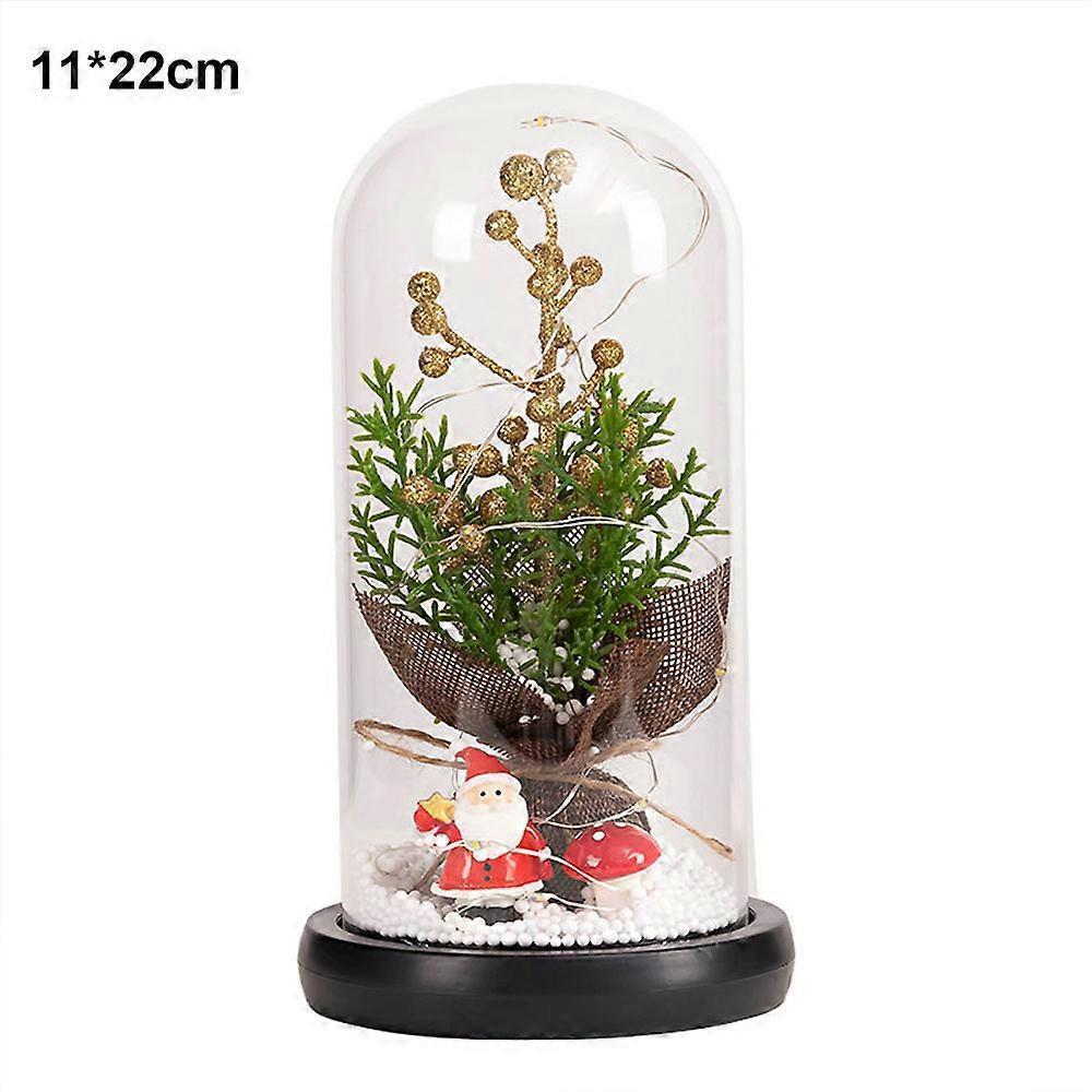 Glass Dome Christmas Plants Christmas Decorations Glass Dome Christmas Tree Branch with Lights