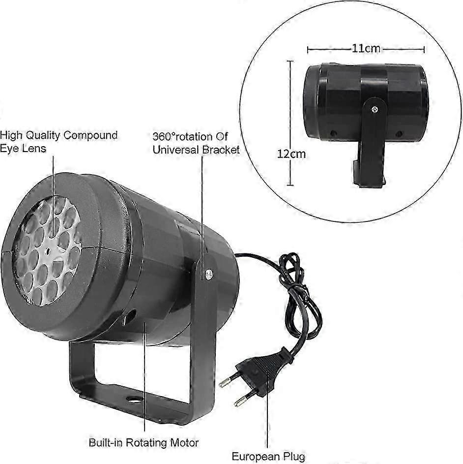 Christmas LED Rotating Snowflake Projector Lamp for Home Decor & Party