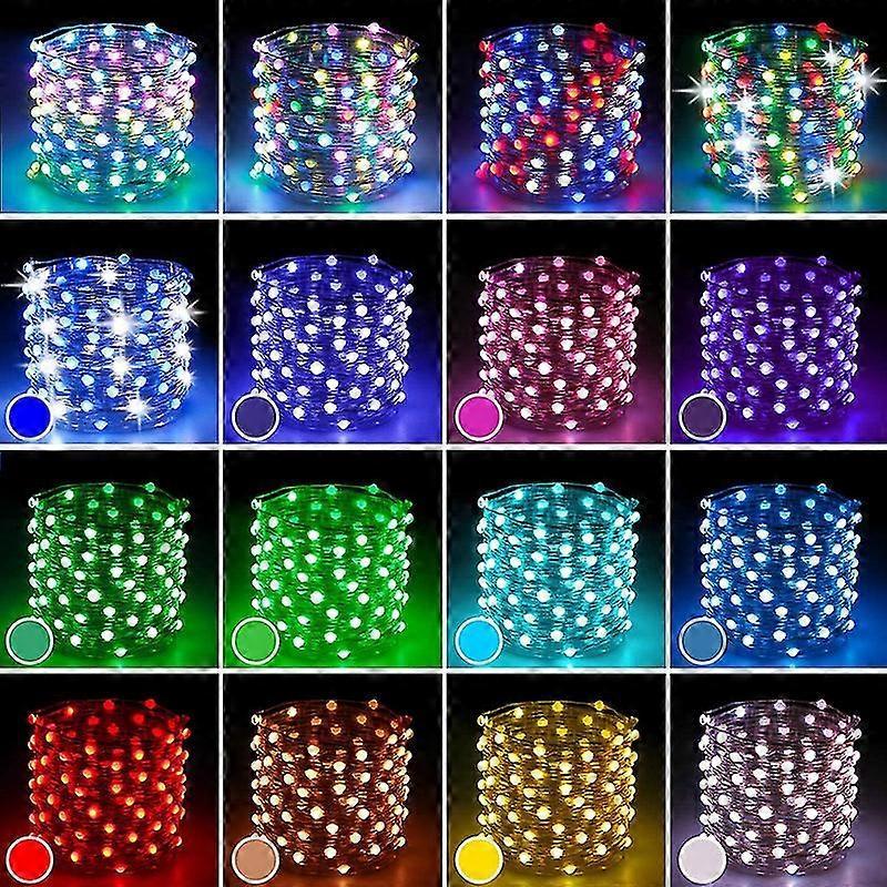33ft 100 LED Color Changing USB String Lights with Remote, Twinkle Fairy