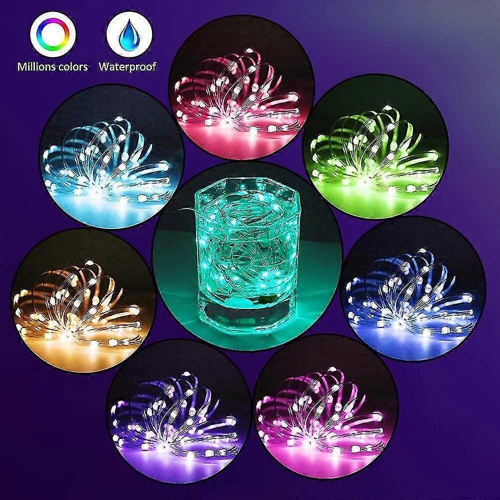 RGB Fairy String Lights, Indoor Outdoor Color Changing Music Twinkle Lights