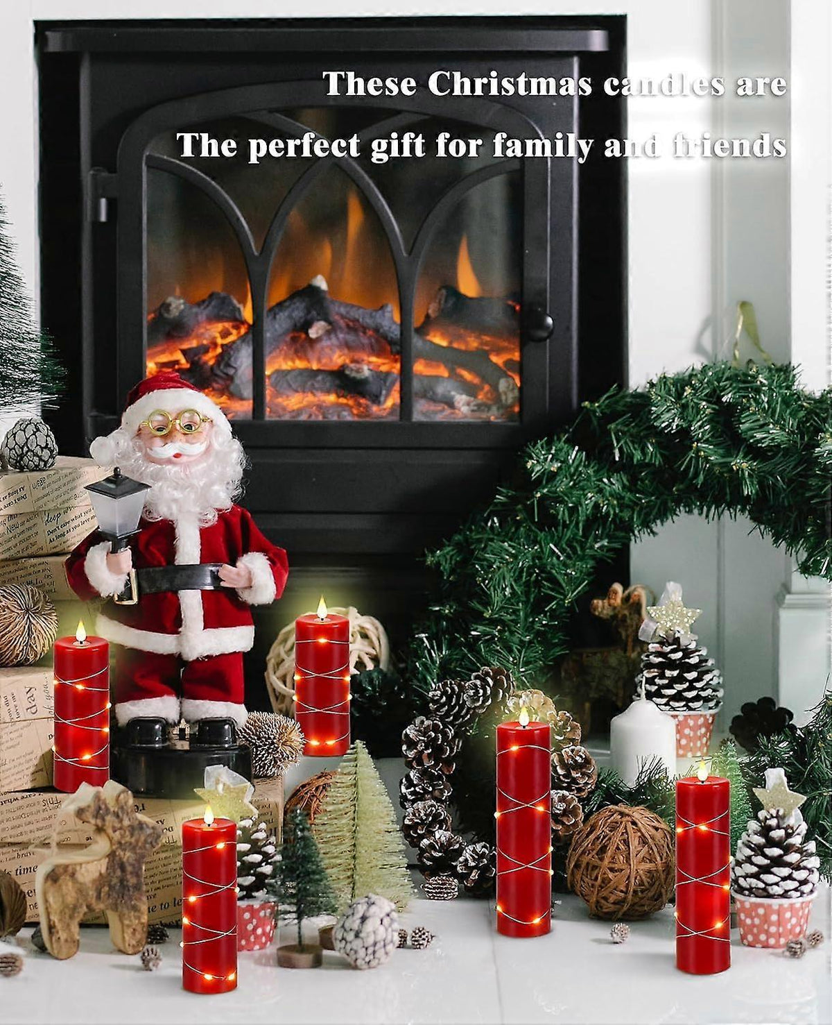 5 Pack LED String Lights with Remote, Star Clear Lights, Timer Function