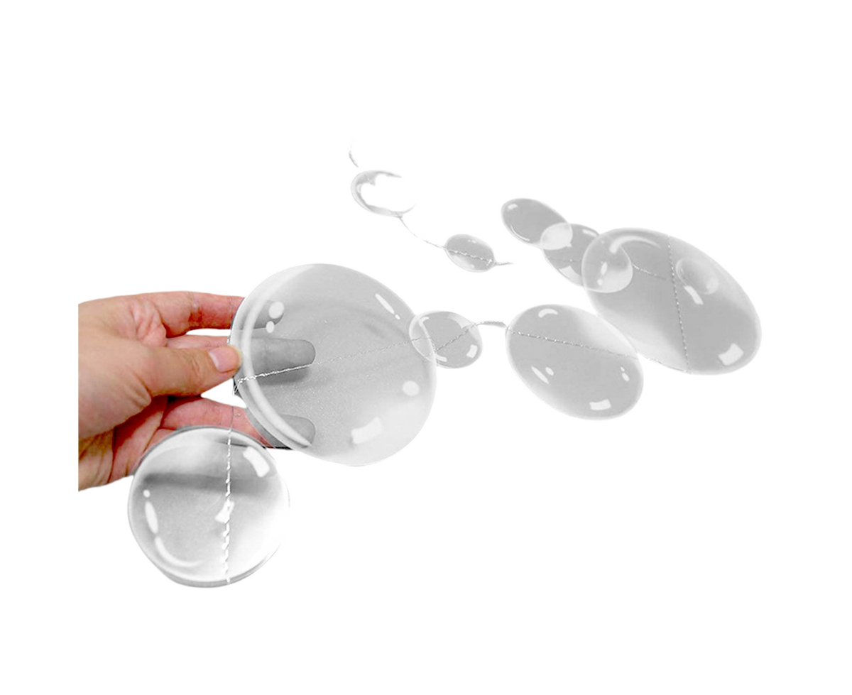 2Pcs Bubble Hanging Flags for Home-White