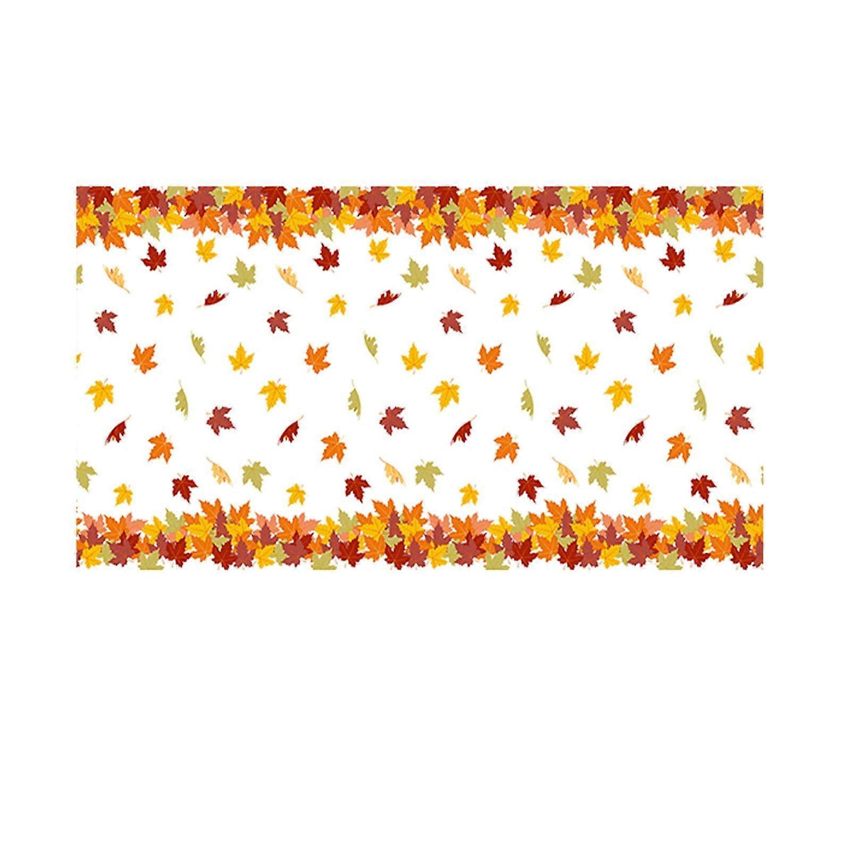 Thanksgiving Tablecloth Maple Leaf Accessories Holiday Party Background Wall Table Decoration 137*274cm